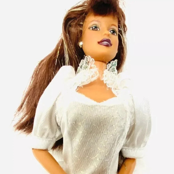 MATTEL BARBIE Doll Red Hair Articulated Elbows & Knees White Dress Gown 12"Tall - Picture 12 of 12